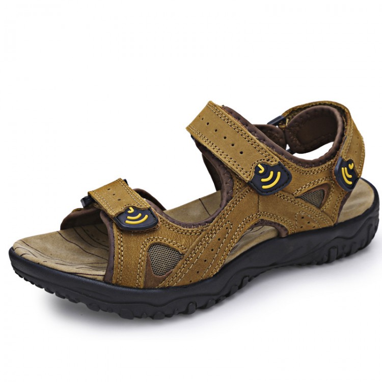 Men's Double-Strap Leather Sandal